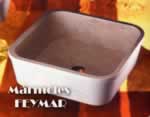 Lavabo para baño de mármol Crema Marfil. Mármoles Feymar